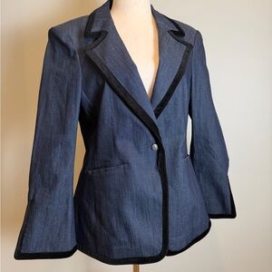 Cinq à Sept Blue and Black Blazer